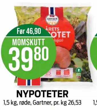 Kiwi Gartner poteter tilbud