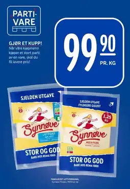 Rema 1000 Synnøve finden gulost tilbud