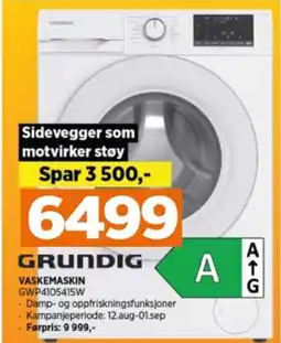 POWER VASKEMASKIN GWP4105415W tilbud