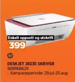 POWER DESKJET 2823E SKRIVER tilbud