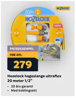 Megaflis Hozelock hageslange ultraflex 20 meter 1/2” tilbud