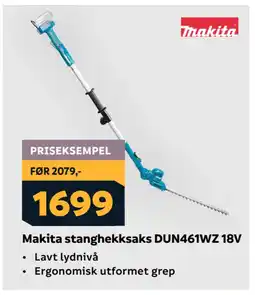 Megaflis Makita stanghekksaks DUN461WZ 18V tilbud