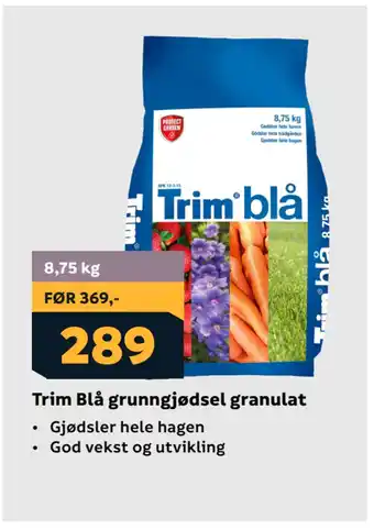 Megaflis Trim Blå grunngjødsel granulat tilbud