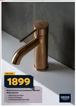 Megaflis Grohe Essence servantbatteri børstet Warm Sunset tilbud