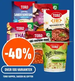 Coop Obs TORO SUPPER, SAUSER OG GRYTER tilbud
