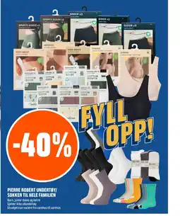 Coop Obs PIERRE ROBERT UNDERTØY/ SOKKER TIL HELE FAMILIEN tilbud