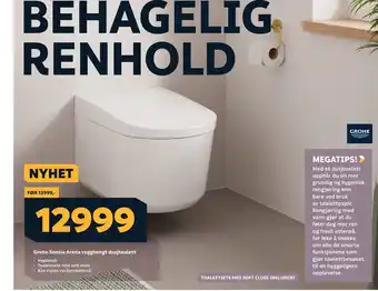 Megaflis Grohe Sensia Arena vegghengt dusjtoalett tilbud