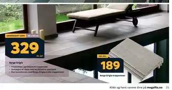 Megaflis Barge Grigia tilbud