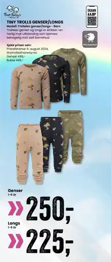 Sport Outlet TINY TROLLS GENSER/LONGS tilbud