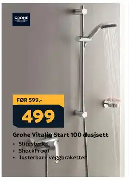 Megaflis Grohe Vitalio Start 100 dusjsett tilbud