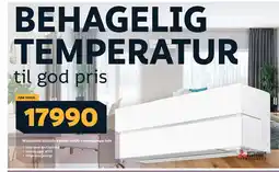 Megaflis Mitsubishi Electric Kaiteki 6600 varmepumpe hvit tilbud