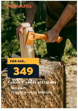 Megaflis Fiskars X-series x13 turøks tilbud