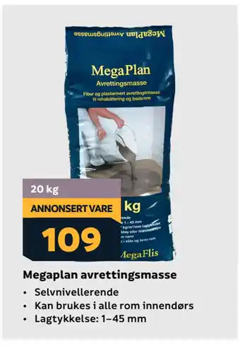 Megaflis Megaplan avrettingsmasse tilbud