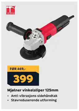 Megaflis Mjølner vinkelsliper 125mm tilbud