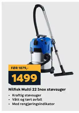 Megaflis Nilfisk Multi 22 Inox støvsuger tilbud
