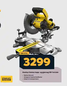 Megaflis Stanley Fatmax kapp- og gjærsag 18V 1x4,0ah tilbud