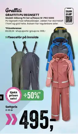 Sport Outlet GRAFFITI PU REGNSETT tilbud