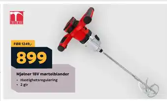 Megaflis Mjølner 18V mørtelblander tilbud