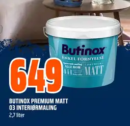 Obs Bygg BUTINOX PREMIUM MATT 03 INTERIØRMALING tilbud