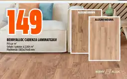 Obs Bygg BERRYALLOC CADENZA LAMINATGULV tilbud