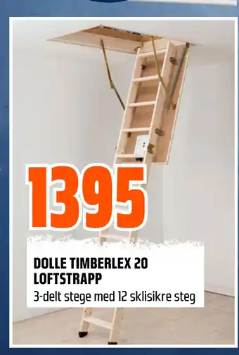 Obs Bygg DOLLE TIMBERLEX 20 LOFTSTRAPP tilbud