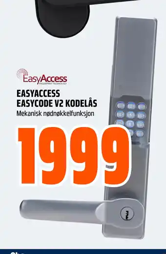 Obs Bygg EASYACCESS EASYCODE V2 KODELÅS tilbud