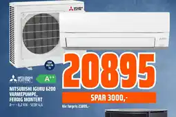 Obs Bygg MITSUBISHI IGURU 6200 VARMEPUMPE, FERDIG MONTERT tilbud