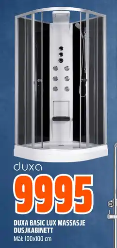 Obs Bygg DUXA BASIC LUX MASSASJE DUSJKABINETT tilbud