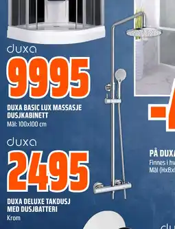 Obs Bygg DUXA DELUXE TAKDUSJ MED DUSJBATTERI tilbud