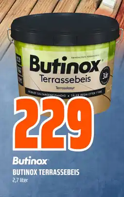 Obs Bygg BUTINOX TERRASSEBEIS tilbud