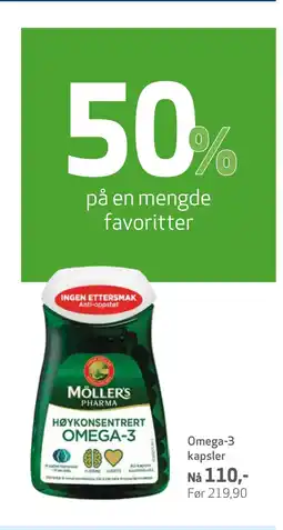Apotek 1 Omega-3 kapsler tilbud