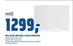 Coop Obs MILL GLASS WIFI GEN 3 400 W PANELOVN tilbud