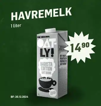 Holdbart HAVREMELK tilbud