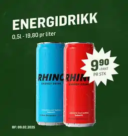 Holdbart ENERGIDRIKK tilbud