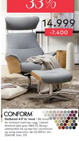 Skeidar Air hvilestol tilbud