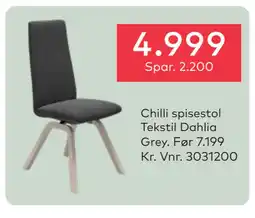 Skeidar Chilli spisestol tilbud