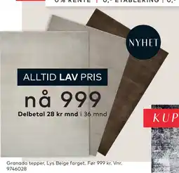 Skeidar Granada tepper tilbud