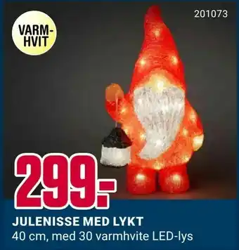 Europris Julenisse med lykt tilbud