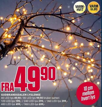 Europris Gudbrandsdalen lyslenke tilbud