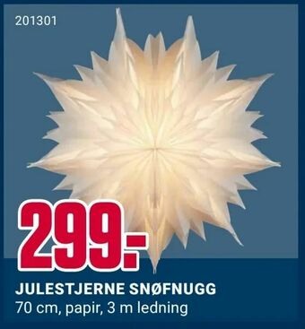 Europris Julestjerne snøfnugg tilbud