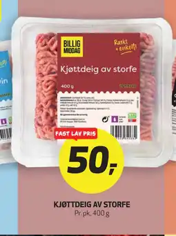 Bunnpris KJØTTDEIG AV STORFE tilbud