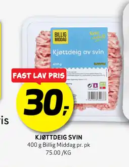 Bunnpris KJØTTDEIG SVIN tilbud