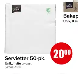 Spar Servietter 50-pk tilbud