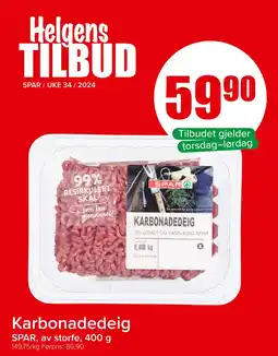 Spar Karbonadedeig tilbud