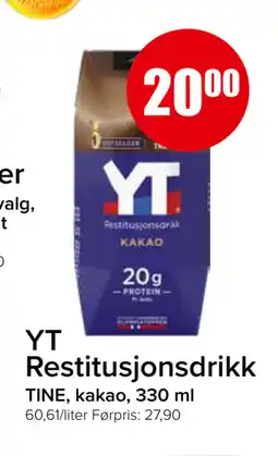 Spar YT Restitusjonsdrikk tilbud