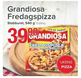 Spar Grandiosa Fredagspizza tilbud