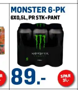 Price Lagerbutikk MONSTER 6-pk tilbud