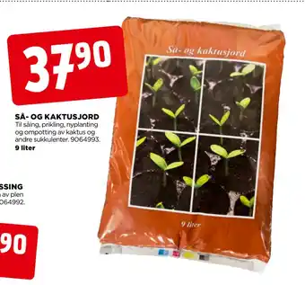 jem & fix SÅ- OG KAKTUSJORD tilbud