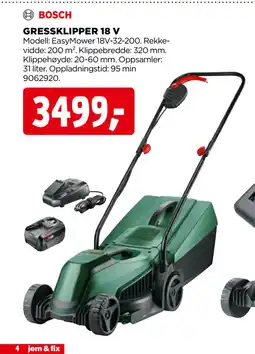 jem & fix GRESSKLIPPER 18 V tilbud