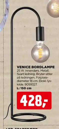 jem & fix VENICE BORDLAMPE tilbud